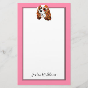 Cavalier King Charles Spaniel Portrait   Add Name Stationery
