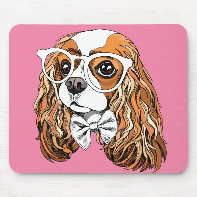 Cavalier King Charles Spaniel Portrait Mouse Mat (Front)