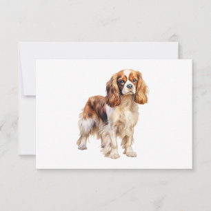 Cavalier King Charles Spaniel print Dog art print Announcement