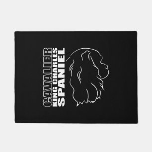 Cavalier King Charles Spaniel Profile dog mum   Doormat