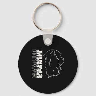Cavalier King Charles Spaniel Profile dog mum   Key Ring