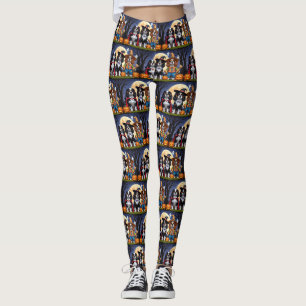 Cavalier King Charles Spaniel Pumpkin Halloween Leggings