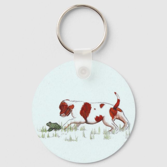 Cavalier King Charles Spaniel  puppy CKC Key Ring (Front)