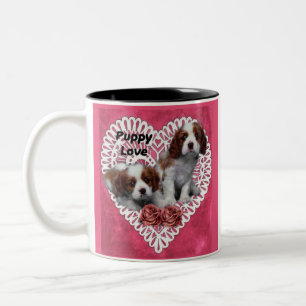 Cavalier King Charles Spaniel Puppy Love Two-Tone Coffee Mug
