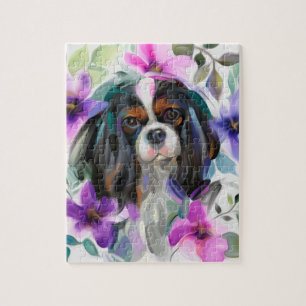 cavalier king charles spaniel PUZZLE   Tricolor