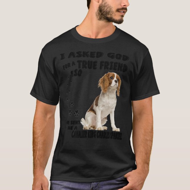 Cavalier King Charles Spaniel Quote Mum, CKCS Dad, T-Shirt (Front)