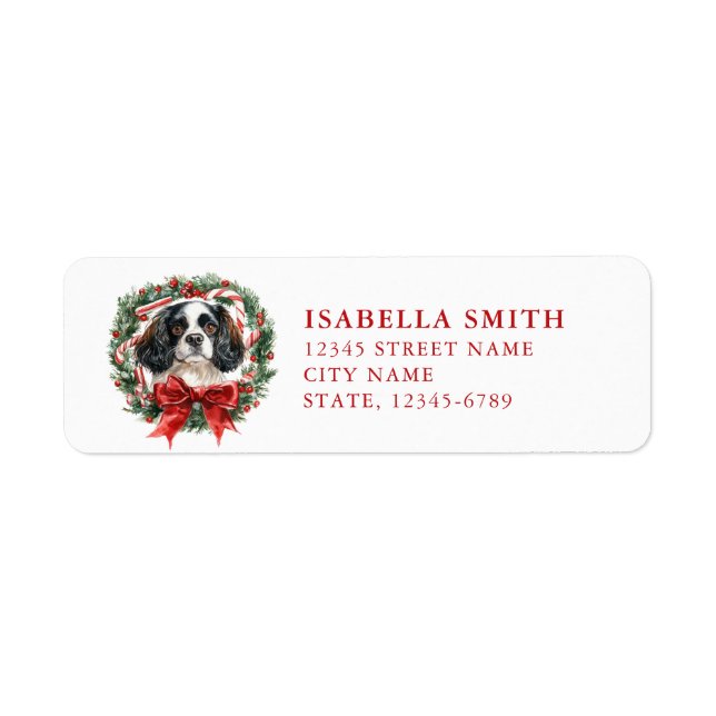 Cavalier King Charles Spaniel Return Address Label (Front)