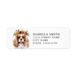 Cavalier King Charles Spaniel Return Address Label
