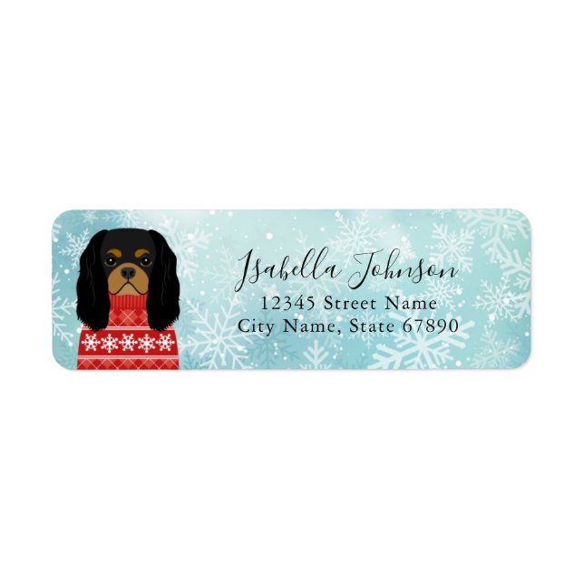 Cavalier King Charles Spaniel Return Address Label (Front)