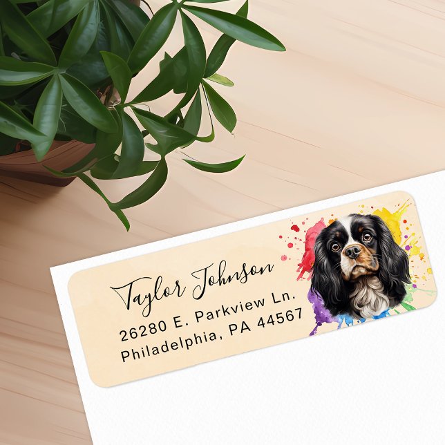 Cavalier King Charles Spaniel Return Address Label (Creator Uploaded)