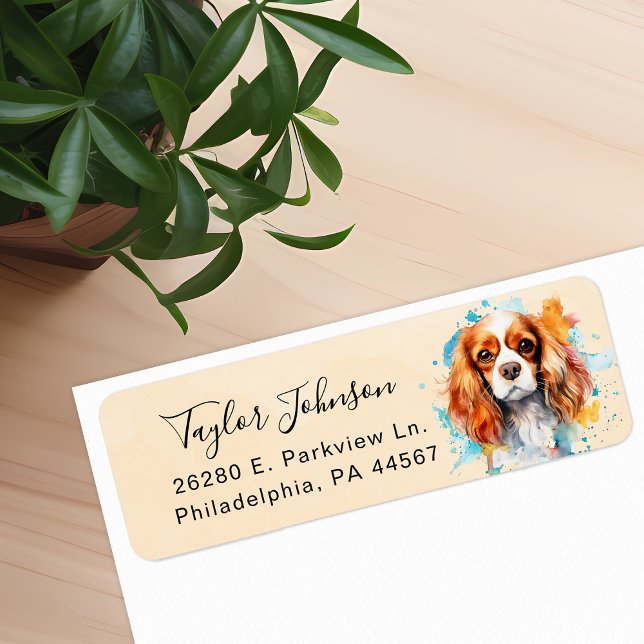 Cavalier King Charles Spaniel Return Address Label (Creator Uploaded)