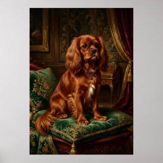 Cavalier King Charles Spaniel Royal Baroque Portra Poster