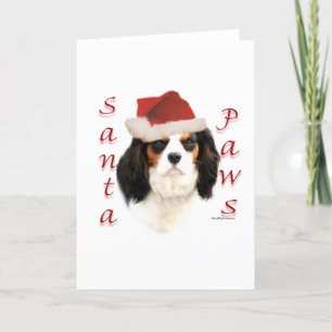 Cavalier King Charles Spaniel Santa Paws Holiday Card