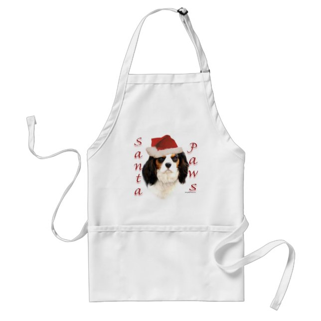 Cavalier King Charles Spaniel Santa Paws Standard Apron (Front)