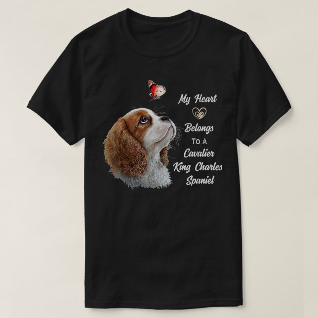 Cavalier King Charles Spaniel Shirt, dog mum, dad  T-Shirt (Design Front)