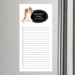 Cavalier King Charles Spaniel Shopping List  Magnetic Notepad<br><div class="desc">Adorable things to fetch Cavalier King Charles Spaniel dog with a black chalkboard frame personalised with your name.</div>
