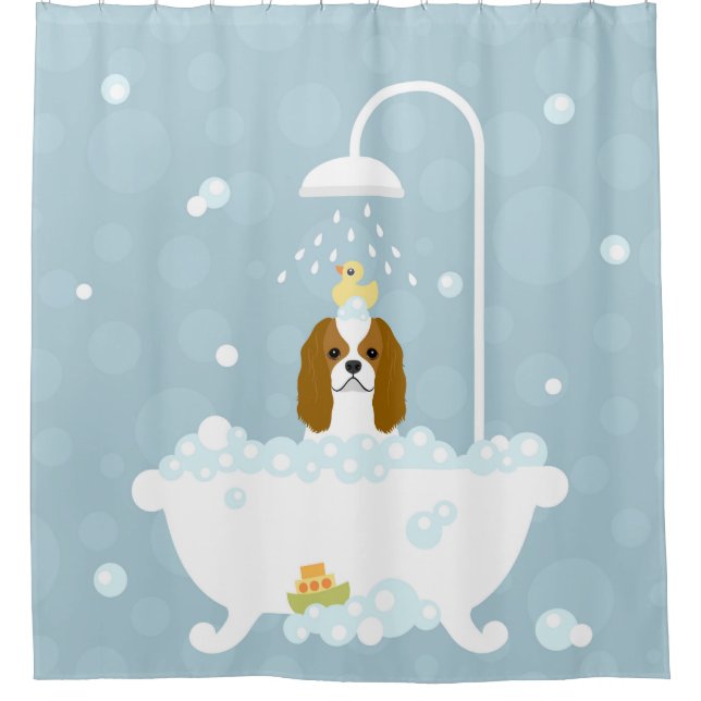 Cavalier King Charles Spaniel Shower Curtain (Front)