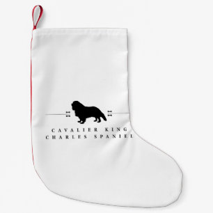 Cavalier King Charles Spaniel silhouette -1- Small Christmas Stocking