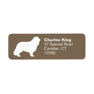 Cavalier King Charles Spaniel Silhouette Address