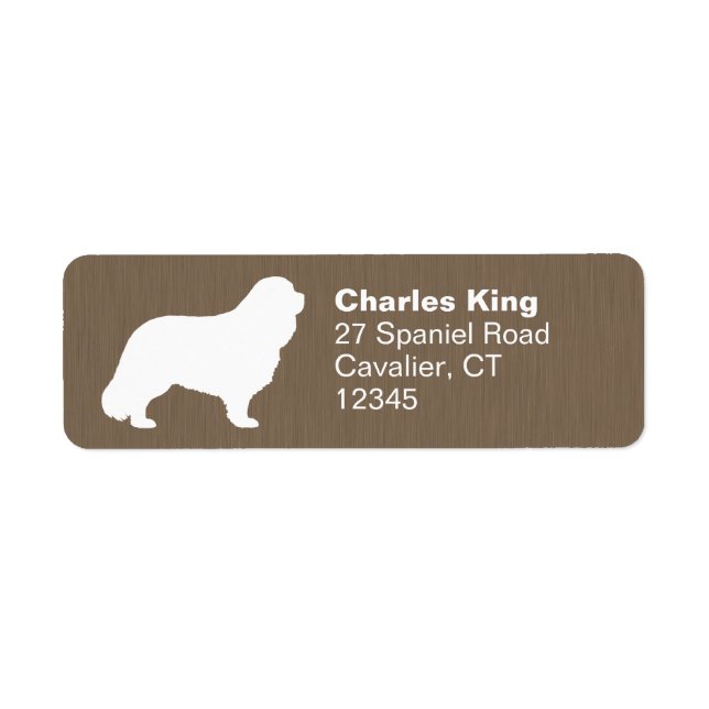 Cavalier King Charles Spaniel Silhouette Address (Front)