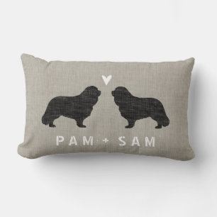 Cavalier King Charles Spaniel Silhouettes Love Lumbar Cushion