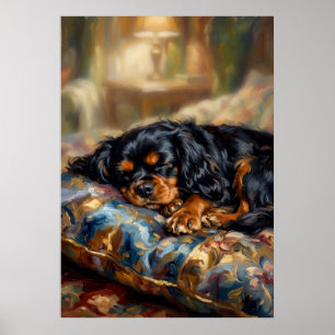 Cavalier King Charles Spaniel Sleeping Poster Oi