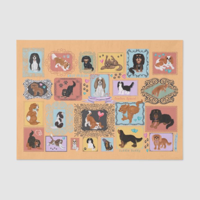 Cavalier King Charles Spaniel Tissue Paper (Front)