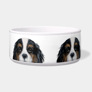 Cavalier King Charles Spaniel tri coloured Bowls