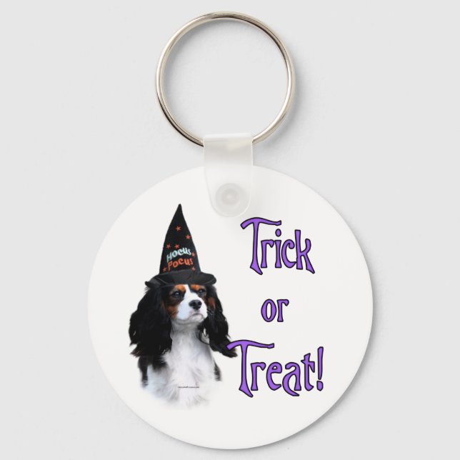 Cavalier King Charles Spaniel Trick Key Ring (Front)