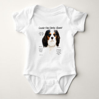 Cavalier King Charles Spaniel (tricolor) History Baby Bodysuit