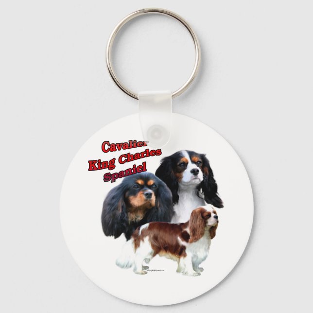 Cavalier King Charles Spaniel Trio 2 - Keychain (Front)