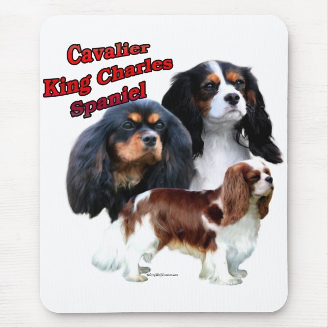 Cavalier King Charles Spaniel Trio 2 Mouse Mat (Front)