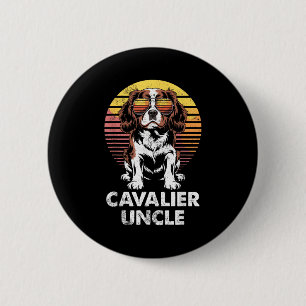 Cavalier King Charles Spaniel Uncle Vintage Dog Ow 6 Cm Round Badge