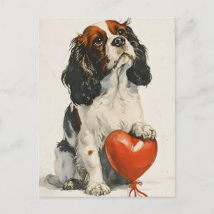Cavalier King Charles Spaniel Valentine's day Postcard