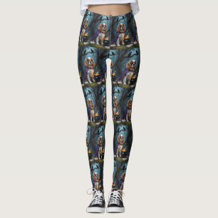 Cavalier King Charles Spaniel Whimsical Halloween Leggings