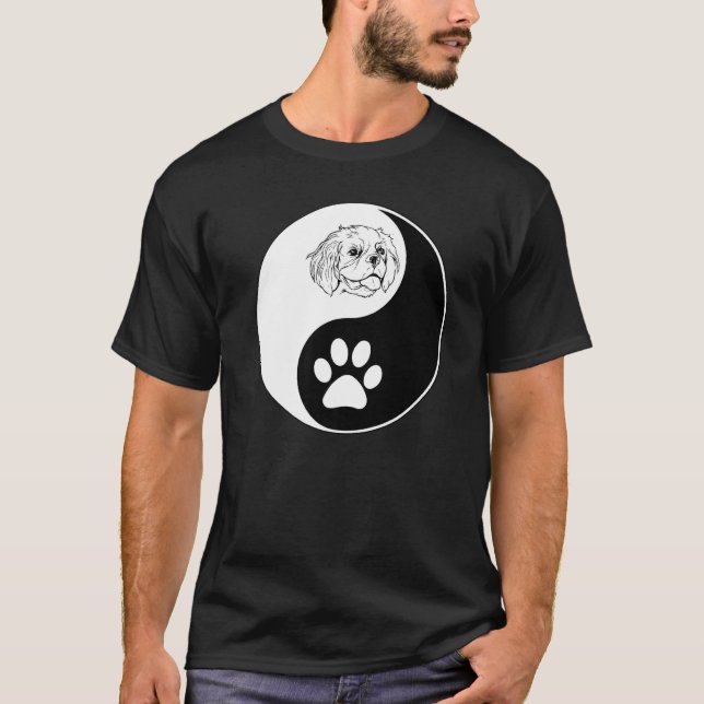 Cavalier King Charles Spaniel Ying Yang T-Shirt (Front)