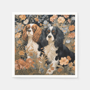 Cavalier King Charles Spaniels Antique Tapestry Napkin