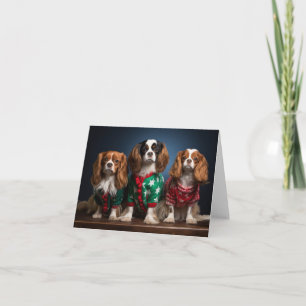 Cavalier King Charles Spaniels Christmas Card