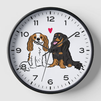 Cavalier King Charles Spaniels Cute Dogs Clock