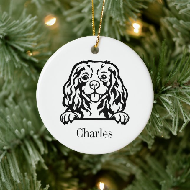 Cavalier King Charles Spaniels dog  Ceramic Tree Decoration (Tree)
