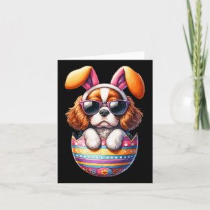 Cavalier King Charles Spaniels Dog Lover Easter Eg Card