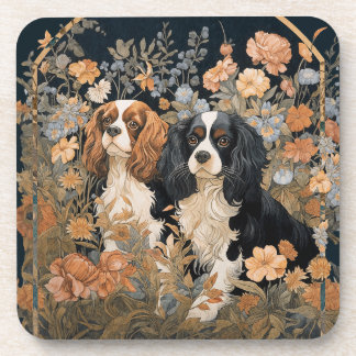 Cavalier King Charles Spaniels Tapestry Style Coaster