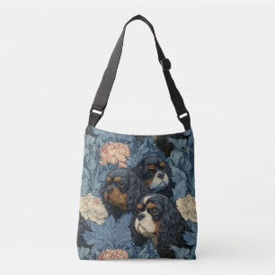 Cavalier King Charles Spaniels Victorian Garden  Crossbody Bag
