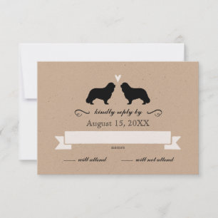 Cavalier King Charles Spaniels Wedding Reply RSVP Card