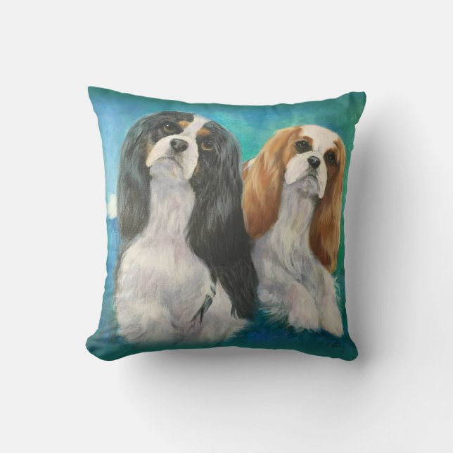 Cavalier King Charles Throw Pillow (Front)