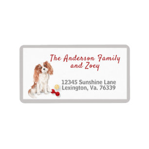 Cavalier King Charles Toys Home Return Address  Label