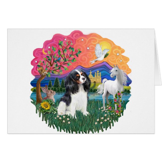 Cavalier King Charles (tri) (Front Horizontal)