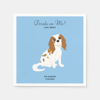 Cavalier King Charles Wedding Cocktail Napkins