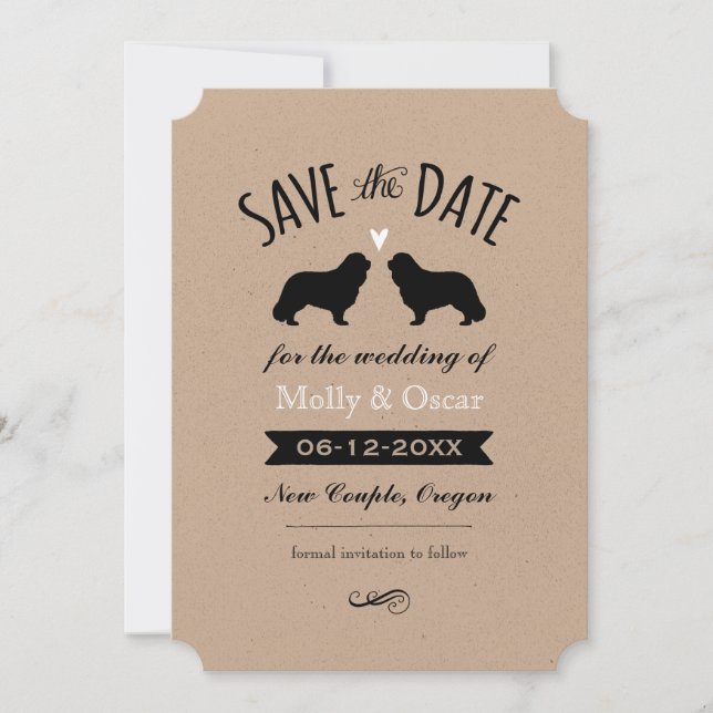 Cavalier King Charles Wedding Save the Date (Front)