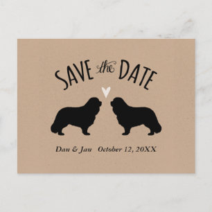 Cavalier King Charles Wedding Save the Date Announcement Postcard